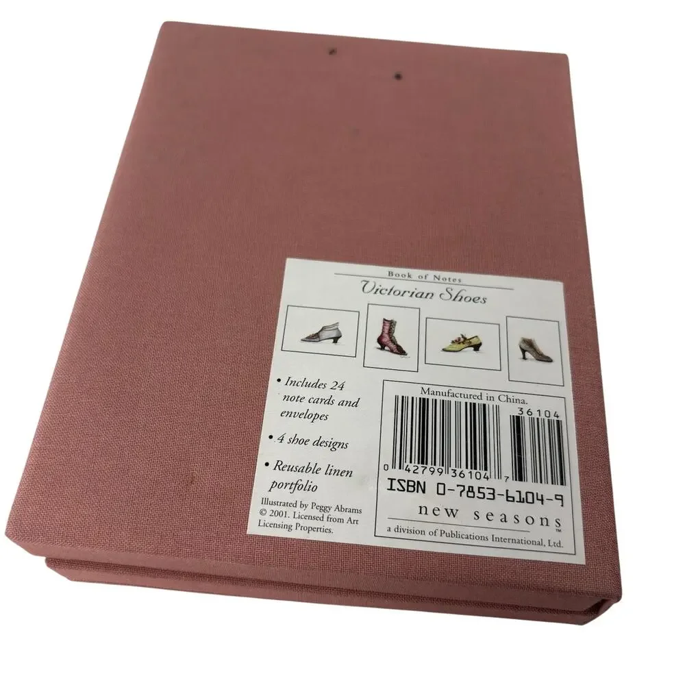 Lot 9 Victorian Shoe Note Cards w/ envelopes Blank Feminine Dressing Room Girly